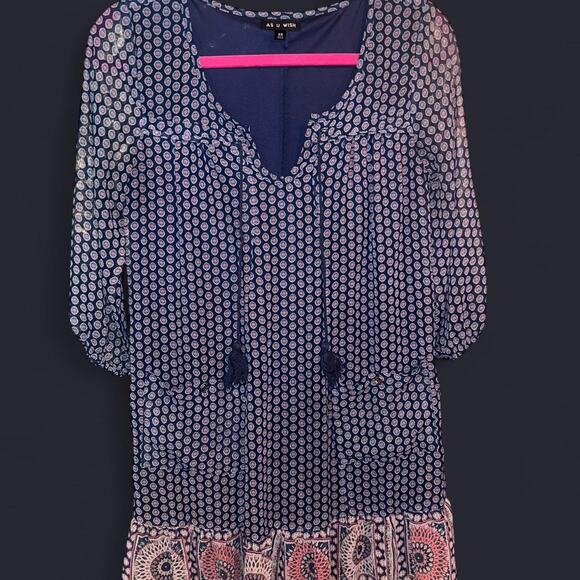 AS U WISH Paisley dress women's xs - Picture 1 of 3